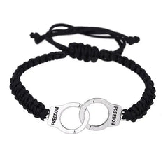 Silver Plated Handcuffs Bracelet